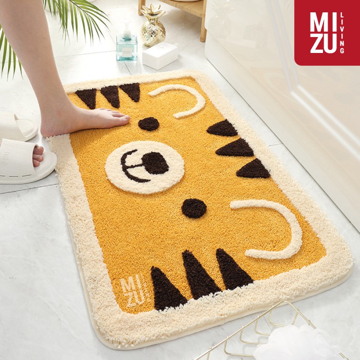 YASASHI TORA Indoor House Mat Keset Bulu Rumah Kamar Mandi Serbaguna Cute Animals Anti-Slip 45X65cm