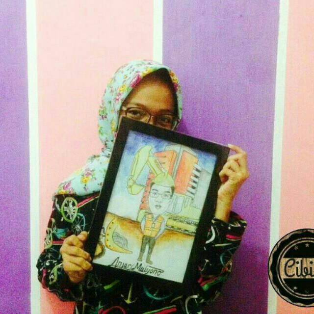 

Karikatur A4 + frame ( berwarna )