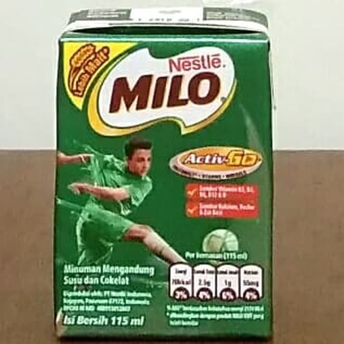 Susu Milo Kotak Coklat ACTIVE GO UHT - ukuran 115 ml MENJADI 110 ml  (Harga Satuan)