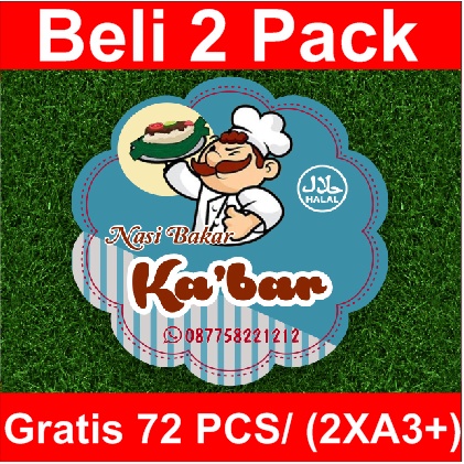 

STIKER LABEL PRODUK "NASI BAKAR