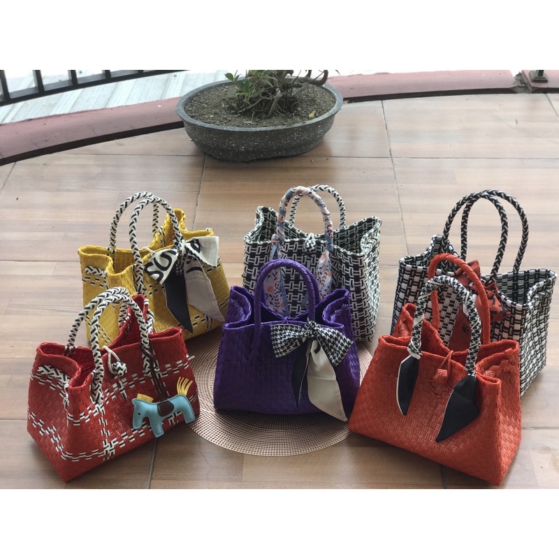 Termurah Tas Jali Premium Tas anyaman premium  M petty 28*15*22 PITA DI JUAL TERPISAH beli 10 free 1