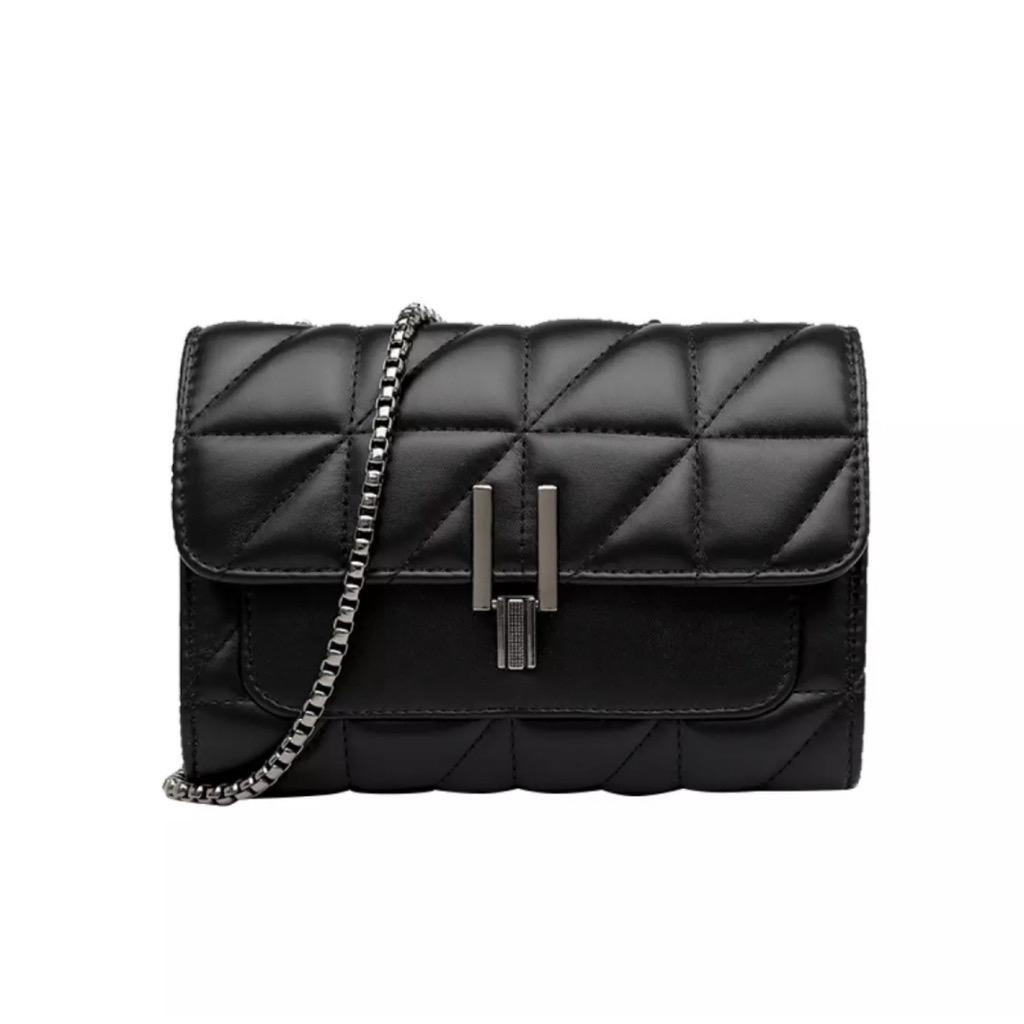 Lesoes - Tas selempang wanita amora import rantai ulir bordir full emboss tas korea import kekinian 