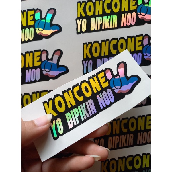 

stiker hologram pelangi # koncone yo dipikir no #