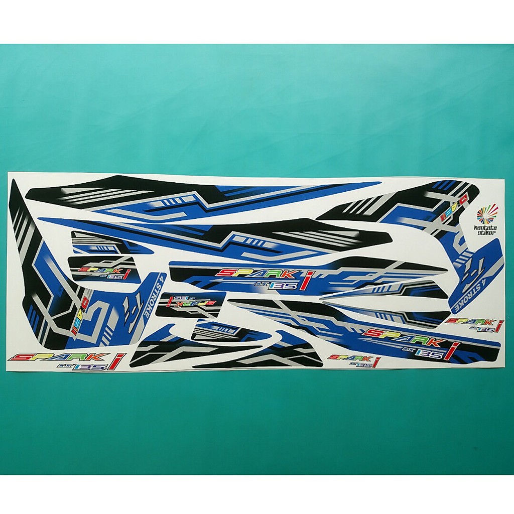 Stiker Motor Jupiter Mx Old Exciter Biru