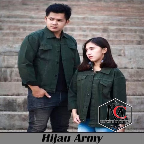 RCL - JAKET JEANS COUPLE PRIA WANITA / COUPLE WARNA OVERSIZE