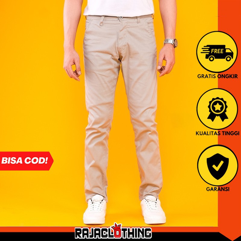 RCL - CELANA CHINO SKINY PANJANG ORIGINAL CREAM S.M.L.XL 27s/d34