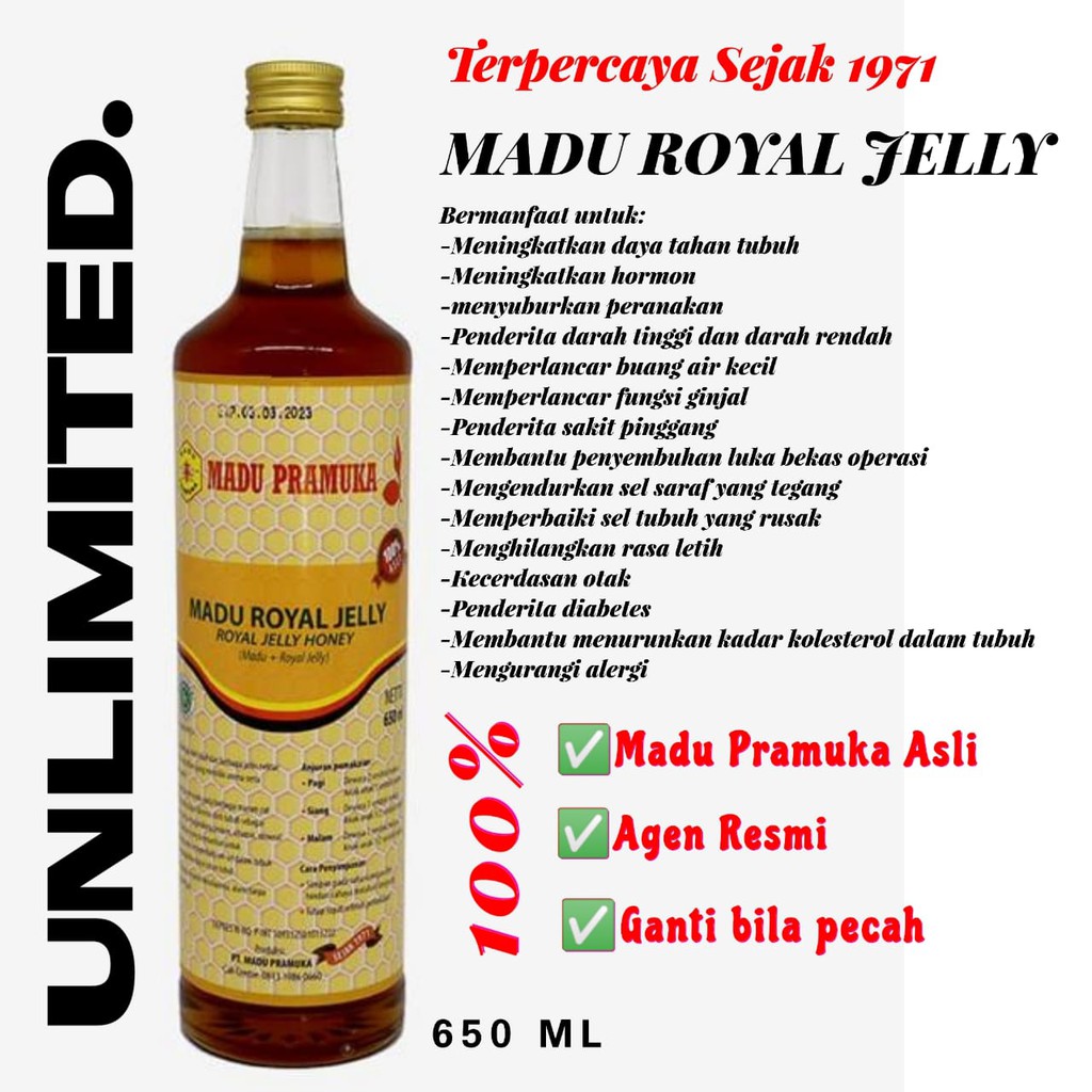 

MADU PRAMUKA ROYAL JELLY 650 ML