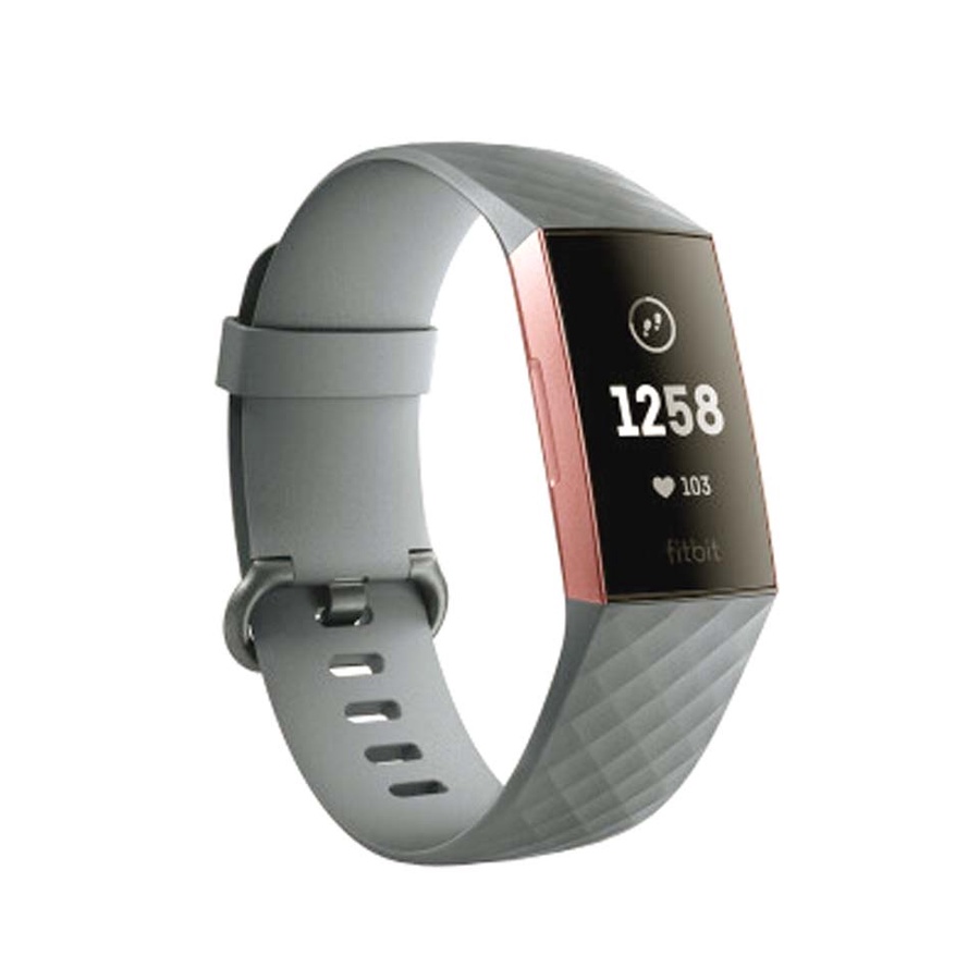 Tali Jam Silicone Strap Band Diamond Pattern for Fitbit Charge 3 black