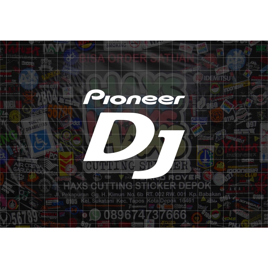 Cutting Sticker Logo Pioneer Dj Ukuran 8 Cm Untuk Mobil &amp; Motor