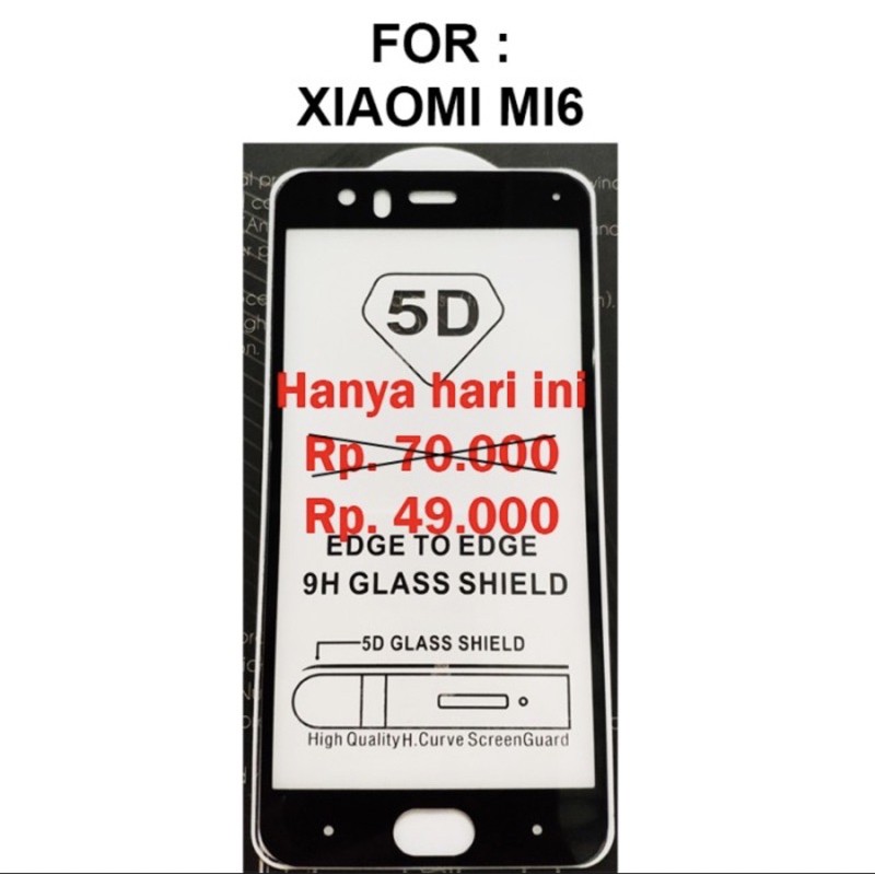 TEMPERED GLASS FULL LEM XIAOMI MI6 Mi6 - BC