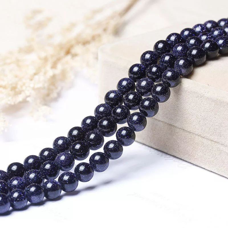 Bahan Gelang Batu Alam Pasir Biru Blue Sandstone