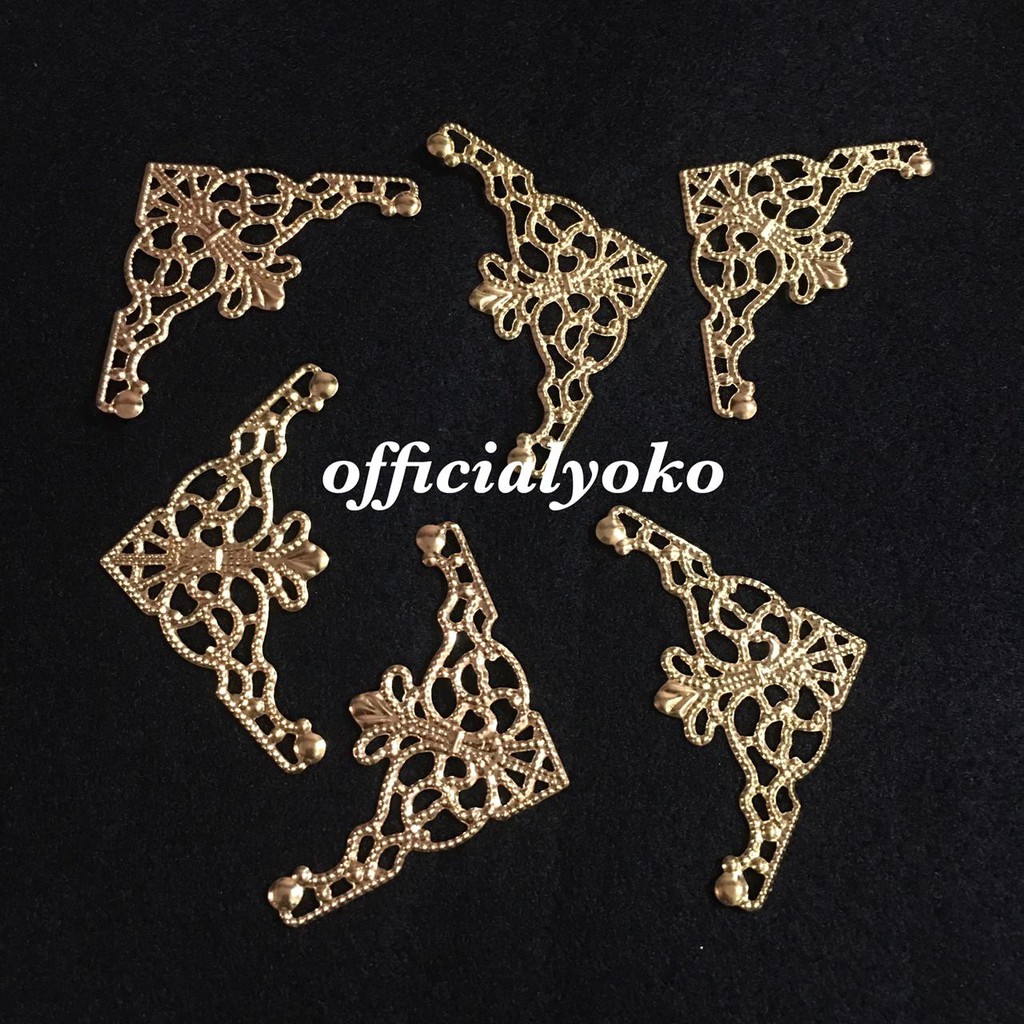 Lempengan Besi Emas / Hiasan / Dekorasi Mahar / Hantaran / Prakarya isi 4pcs #2