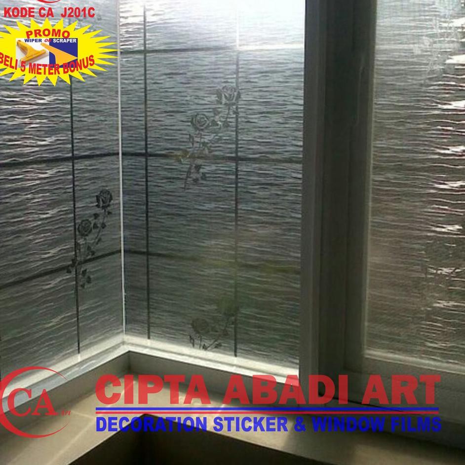 K79K  HOT STIKER KACA JENDELA,PINTU MOTIF BUNGA MAWAR 98S