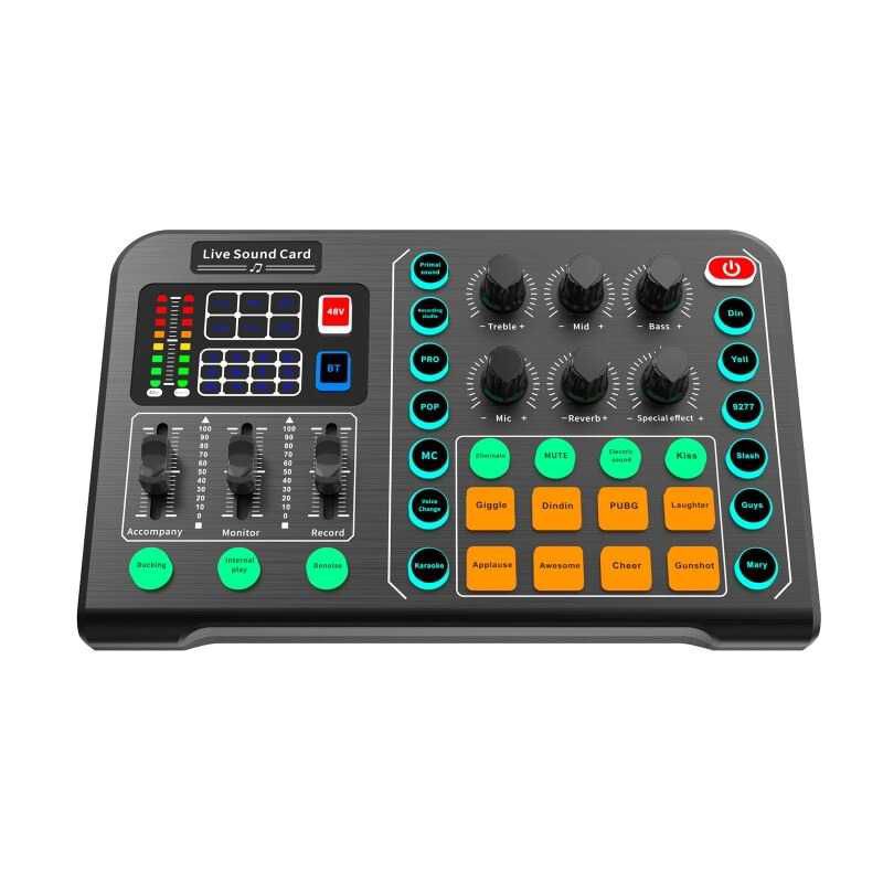 Soundcard External Live Boardcast Audio Mixer Bluetooth M6