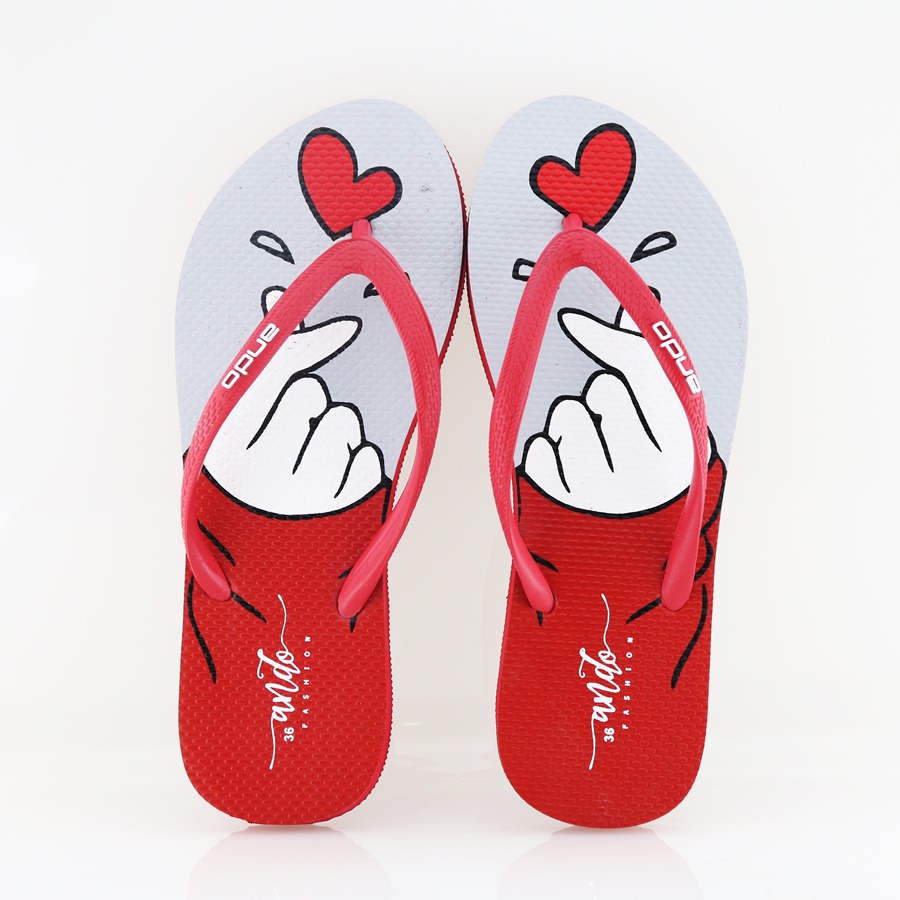 NEW Ando Aishiteru Merah - Sandal Jepit Wanita Terbaru 2022 Ando Surabayaa
