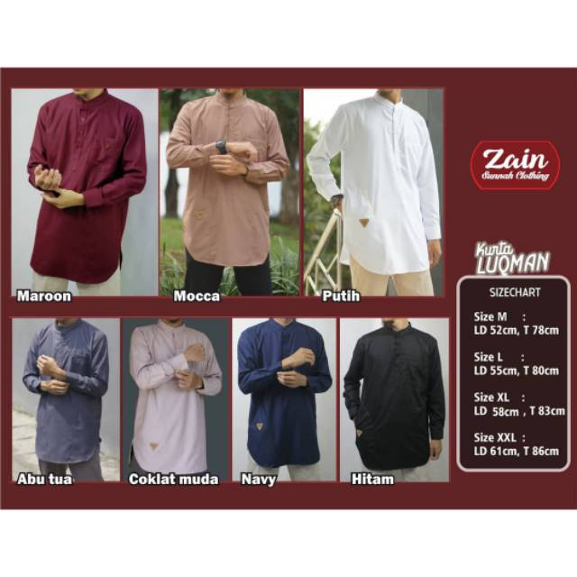 ZAIN Kurta Luqman Lengan Panjang Toyobo