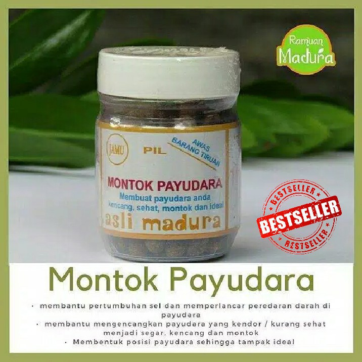 Jamu / Pil Montok Pembesar Payudara Tercepat Bpom Asli Ramuan Madura Original Aman