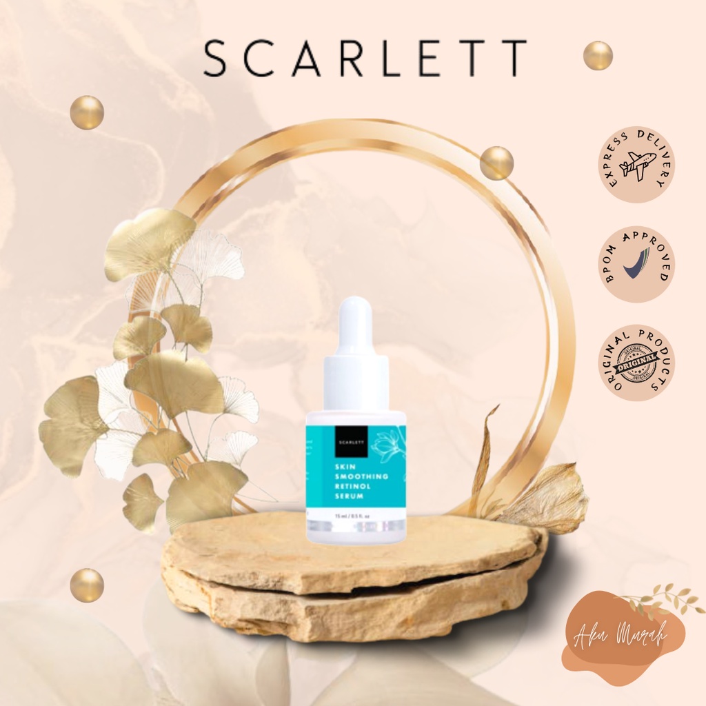 Scarlett Whitening Skin Smoothing Retinol Serum Retinol  Serum Wajah BPOM ORIGINA