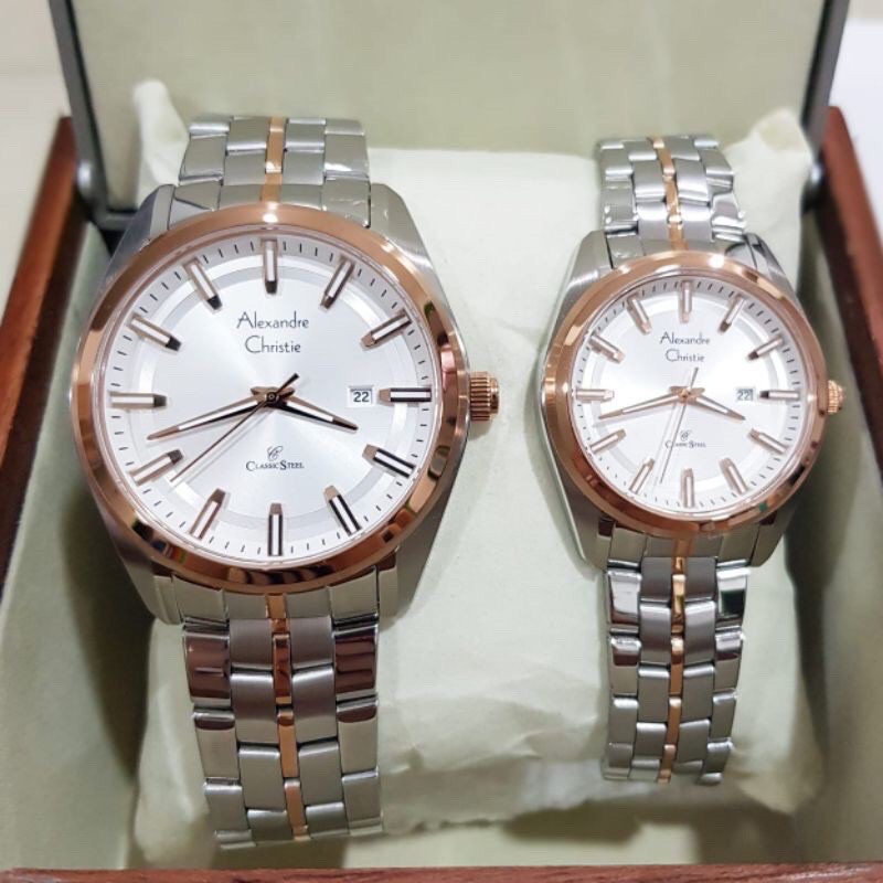 Jam Tangan Couple - Alexandre Christie AC 8637 Original - Garansi Resmi