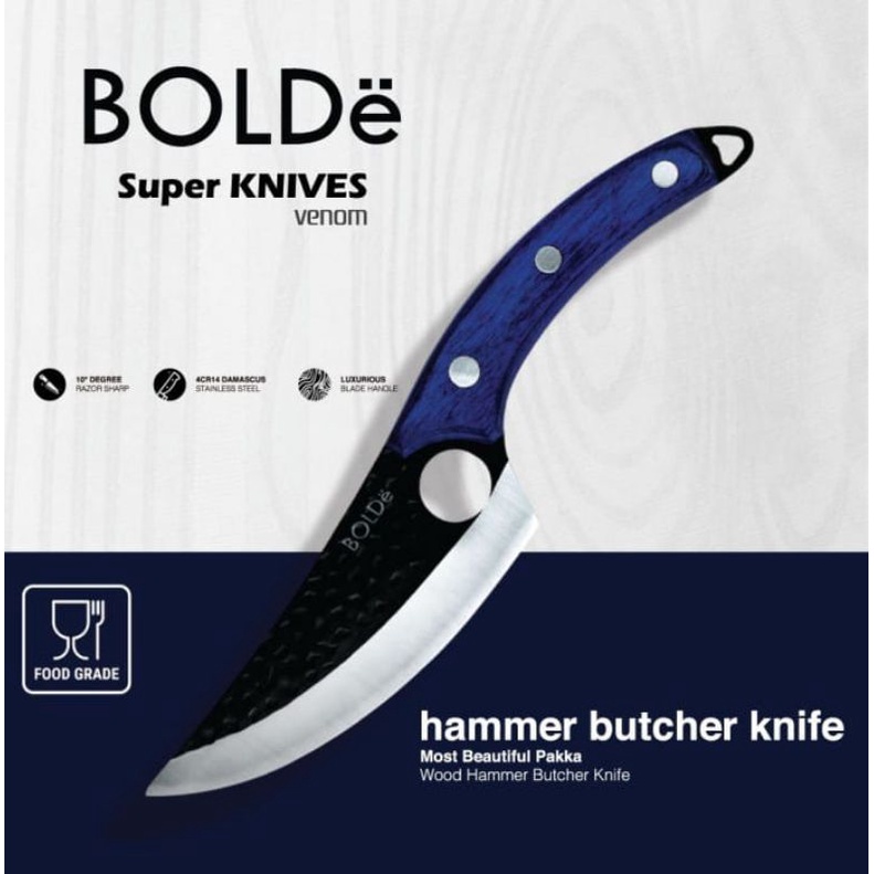 Super Knives Venom Butcher Knives Pisau Daging Original Bolde