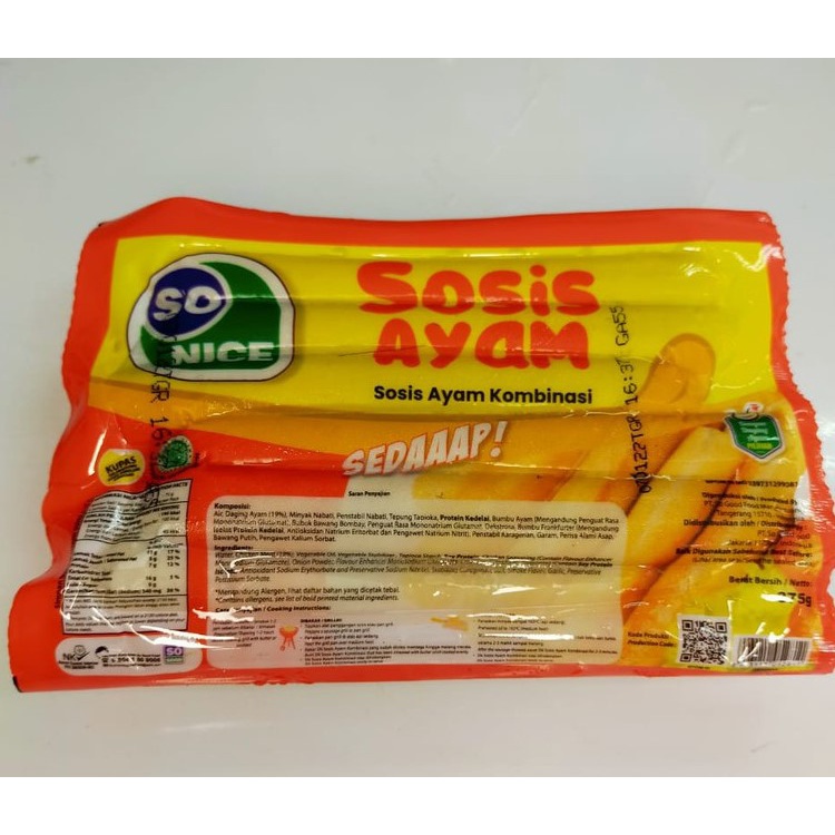 

SO NICE Sosis Ayam 375gr