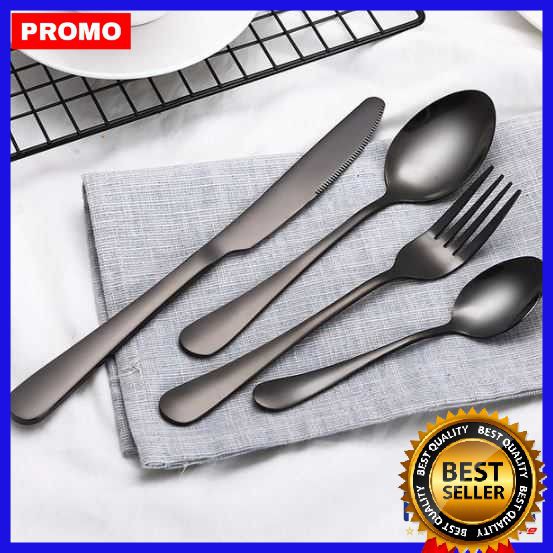 Satu Set Alat Makan Perlengkapan Makan Sendok Garpu Pisau