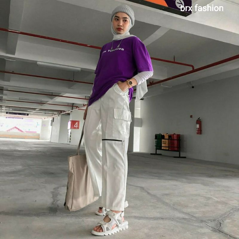 celana panjang// celana cargo drill//celana wanita CARGO SELETING