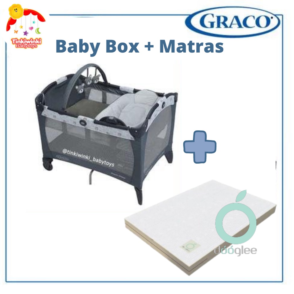 Pick and Play Graco Baby Box in KODIAK + Matras Doogle | Alphajoy