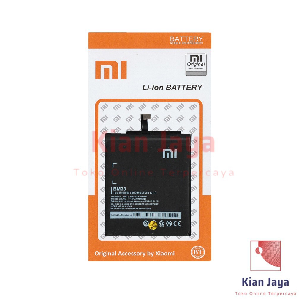 Baterai Hp XiaoMi Mi4i BM33 Original OEM Batre Batrai Battery Mi 4i BM 33