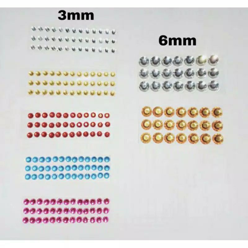 gems stiker untuk henna murah 3mm,4mm,5mmll,6mm