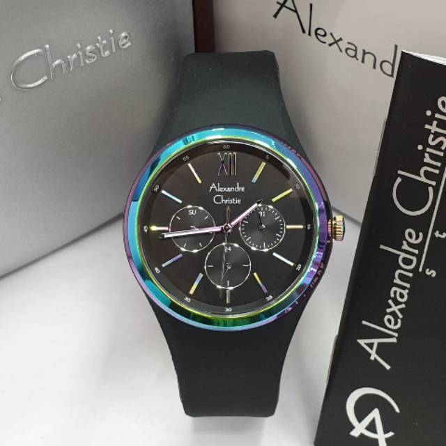 JAM TANGAN WANITA ALEXANDRE CHRISTIE AC 2773 BLACK ORIGINAL