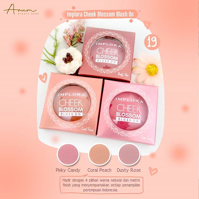 IMPLORA Cheek Blossom Blush On Perona Wajah Blushon Padat