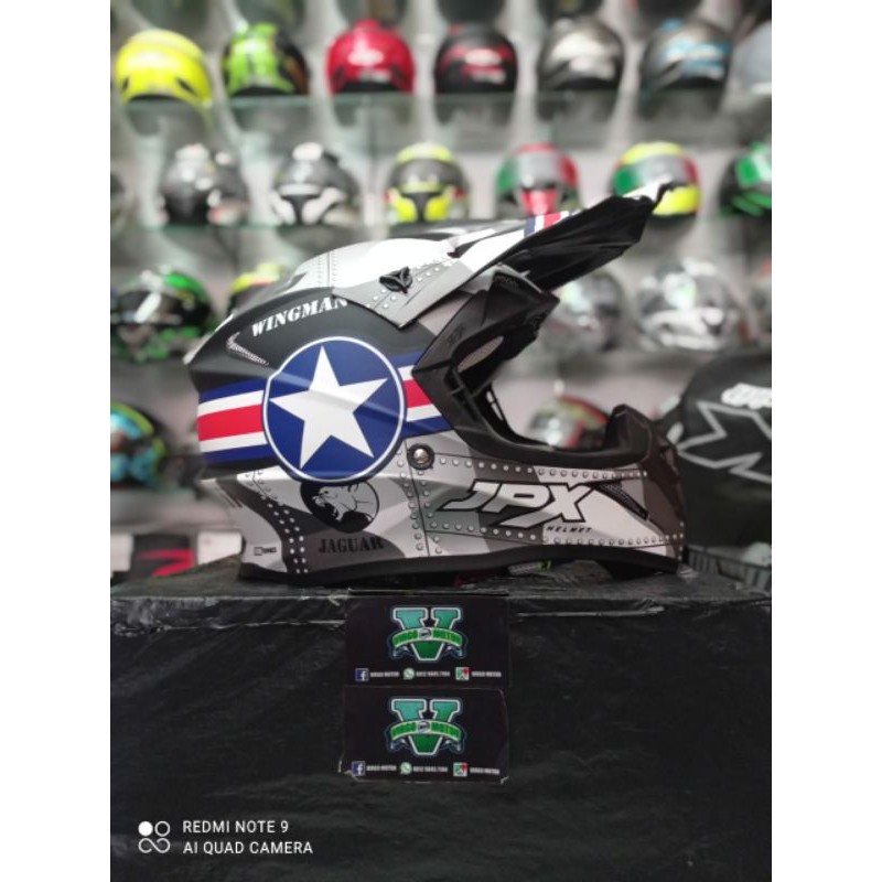 HELM JPX CROSS MOTIF FOX1 X30 WINGMAN/BLACK/GUNMETAL DOFT