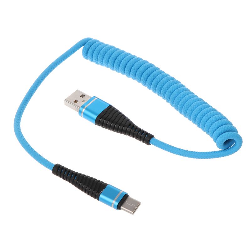 VIVI   1.2m Type-C Fishtail Spring Durable Cord Data Fast Charging Cable For  Samsung Galaxy A7 S8 S9