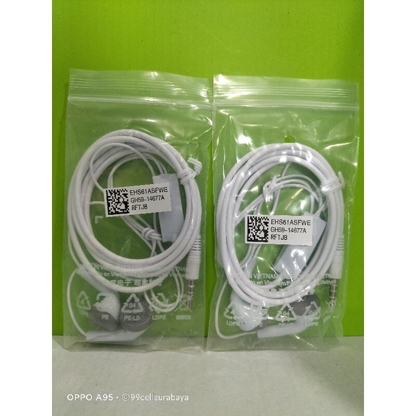 Hf handset handsfree earphone Samsung J1 Ace original made in vietnam packing plastik ori copotan