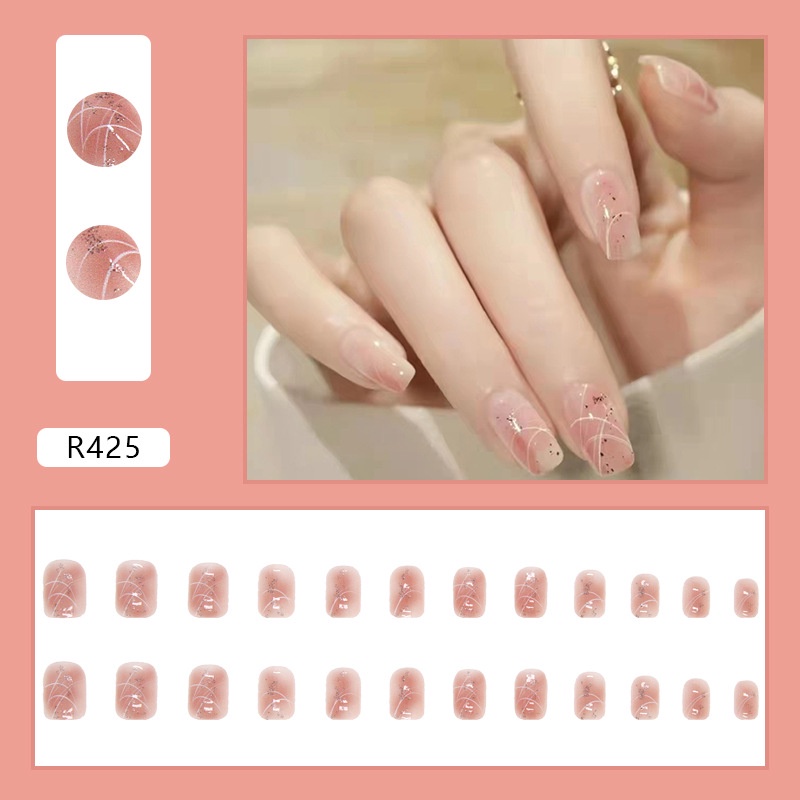 R421-r440 24pcs / Kotak Kuku Palsu Full Cover Untuk Nail Art