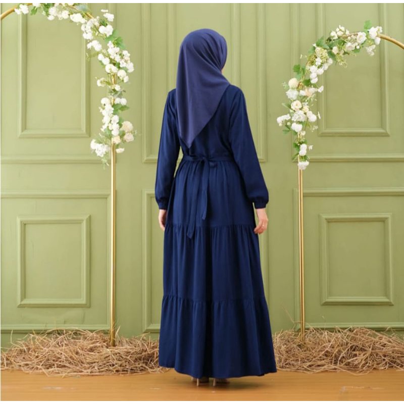 (Terbaru/Bisa COD) Rayon Tebal Adem Homedress Twill Busui Gamis Rayon Dress Homey Le Khari Rayon Gamis Busui Cassandra Basic