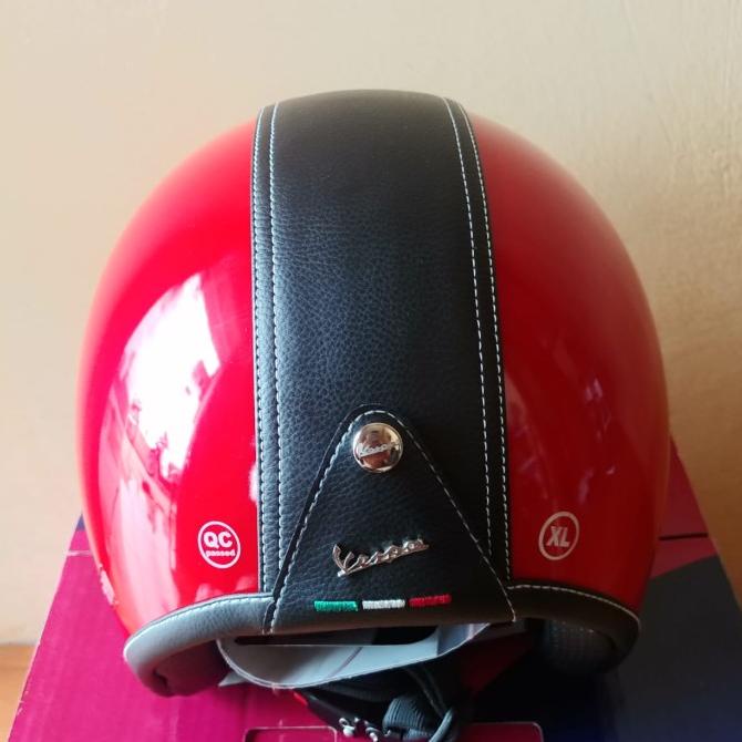 Helm Vespa Original / Helm Vespa Original Red / Merah Glossy Size Xl
