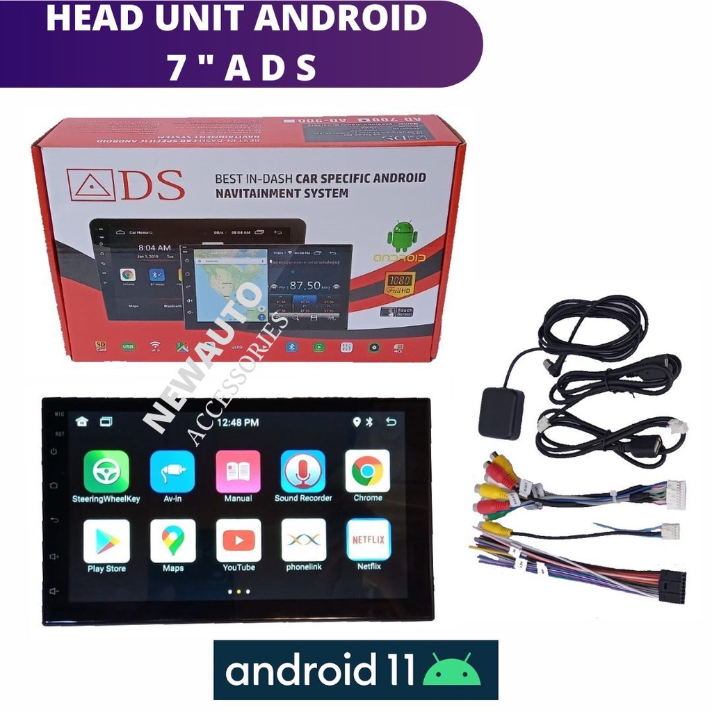 head unit android ram 2gb android 7 inch ads