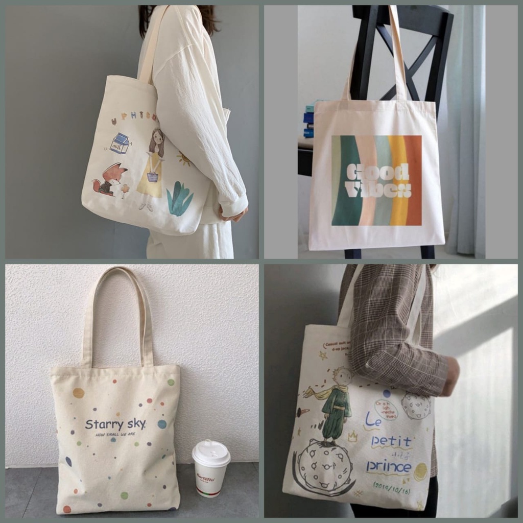 TOTEBAG FASHION WANITA TAS SAMPING MOTIF KEKINIAN MURAH