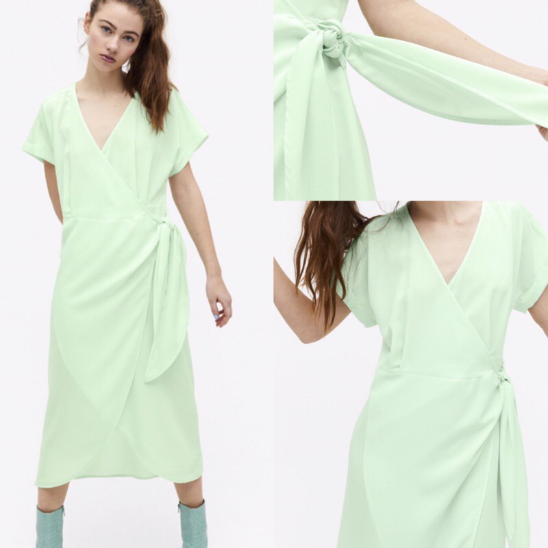 Monki Wrap Midi Dress