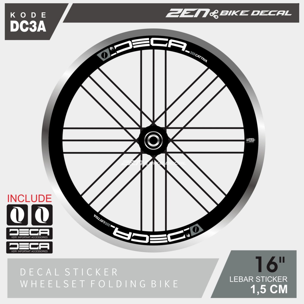 Decal Sticker VELG / RIM WHEELSET SELI / sepeda lipat RING 16 INCH