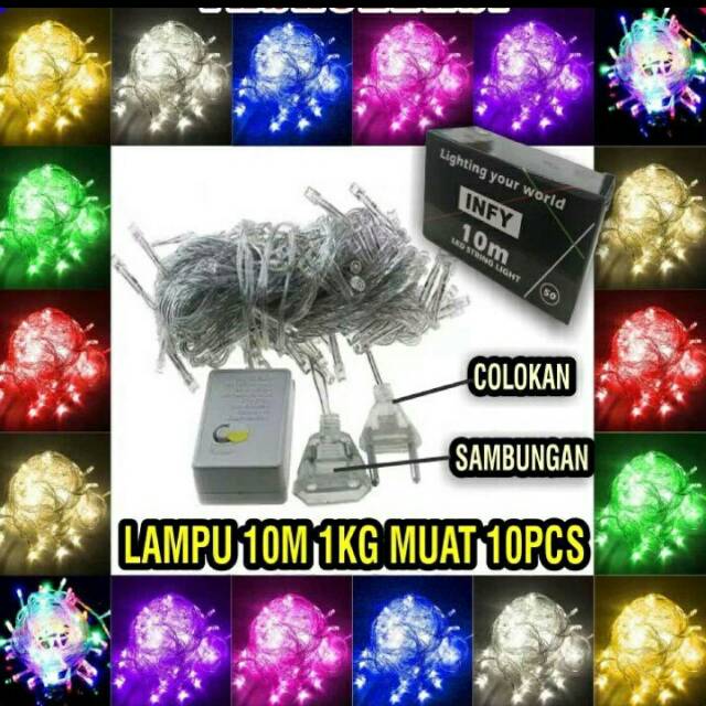 LAMPU TUMBLER 100 led | LAMPU HIAS | LAMPU NATAL |. PANJANG 10 M