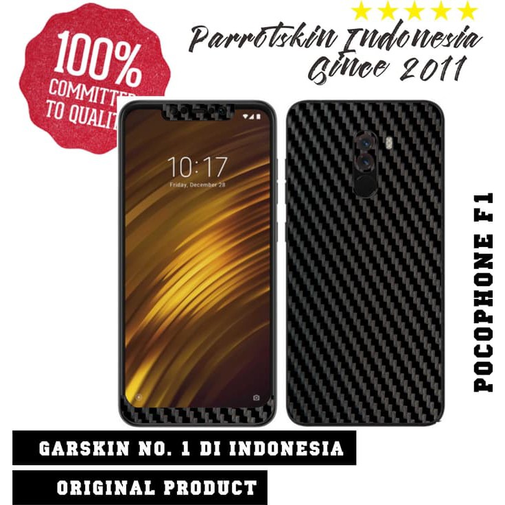 Garskin Skin Xiaomi Pocophone F1 Black carbon case