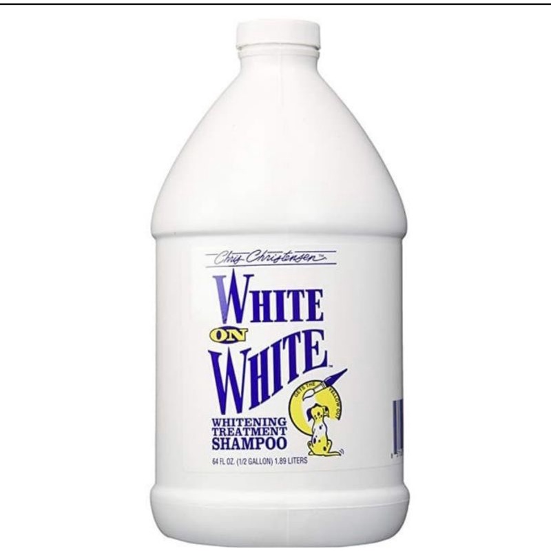 Chris Christensen White On White Shampoo 128oz-Shampoo Anjing Kucing.