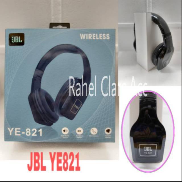 HEADPHONE BLUETOOTH WIRELESS JBL YE-821/YE821 HEADSET EARPHONE AKSESORIS SMARTPHONE ANDROID IOS