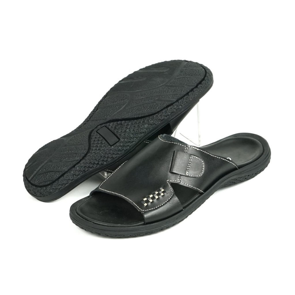 Sandal Slop Pria Santai Kulit Asli Sendal Flip Flop Sandals 94S