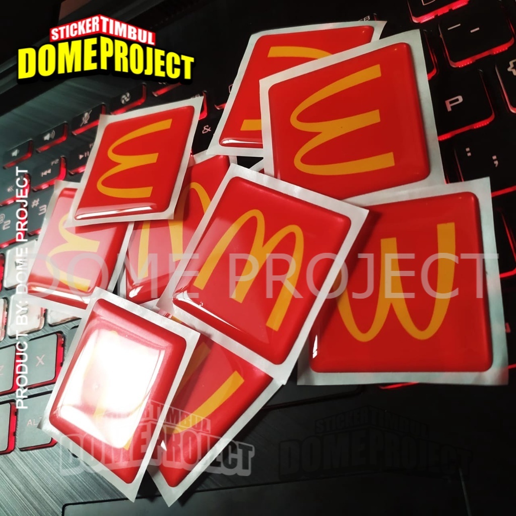 STIKER MOTOR KEREN MCD LOGO STIKER 3D RESIN LENTUR STIKER OUTDOOR STIKER RESIN AKSESORIS SEPEDA MOTOR