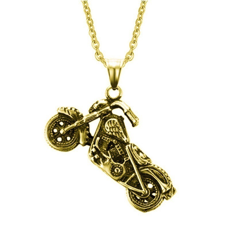 Men Fashion Ghost Rider Rock Punk Necklaces Pendants Fashion Motorcycle Necklace