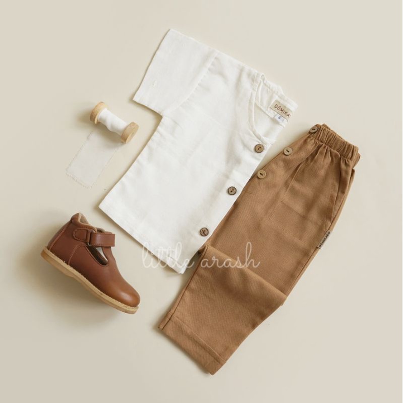 Domikado | Ayden Baggy Pants | Celana panjang anak bahan linen